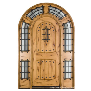 Solid Wood Arched Exterior Door